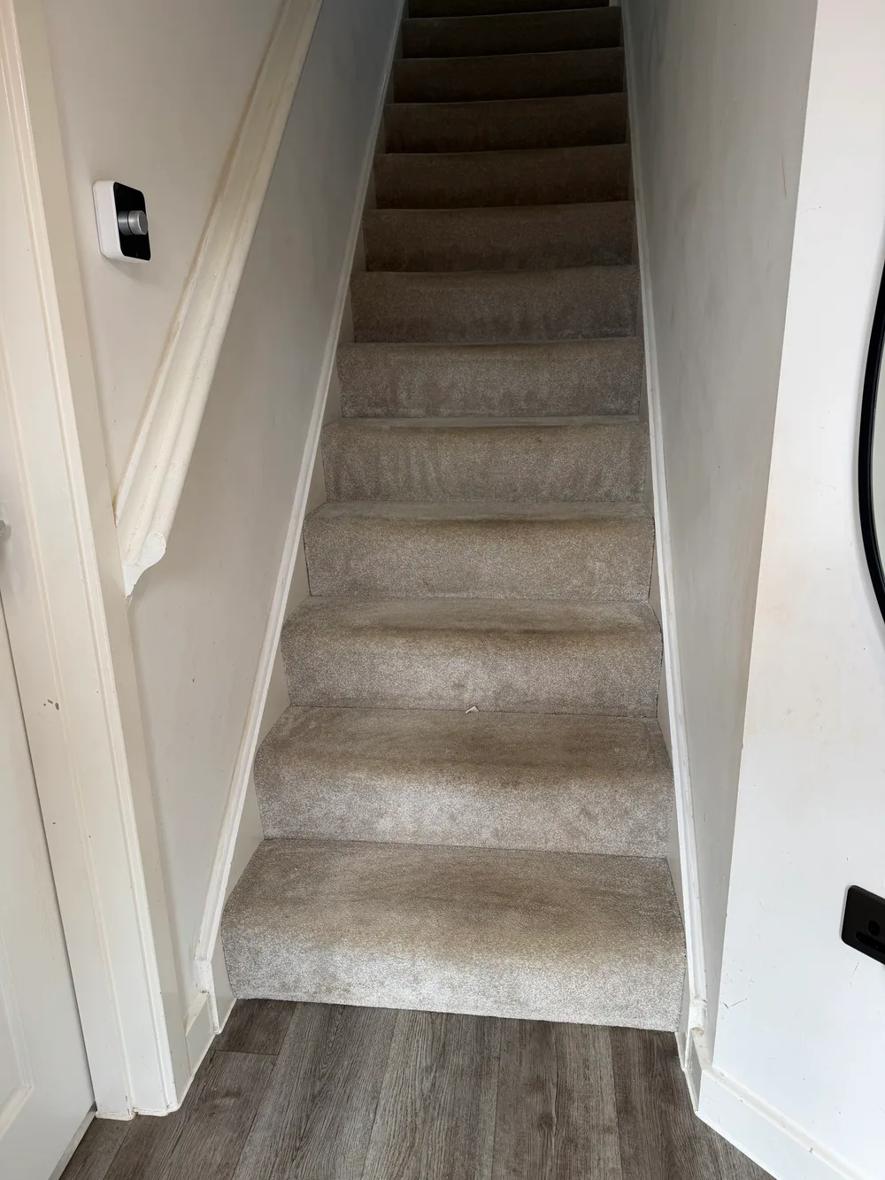 Original photograph: the same staircase with the Shoe Hole closed